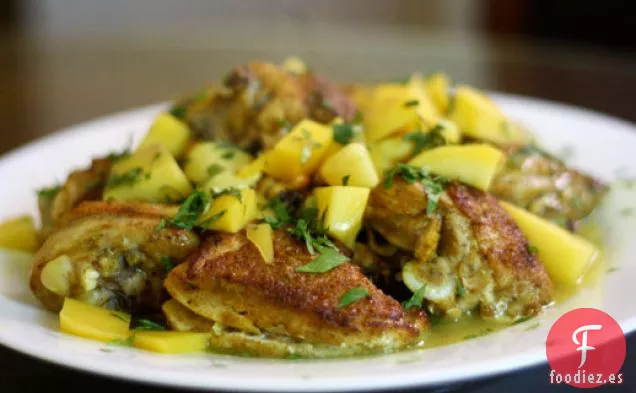 Cena De Esta Noche: Pollo con Mango Frito