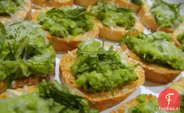 Crostini de Guisantes Dulces