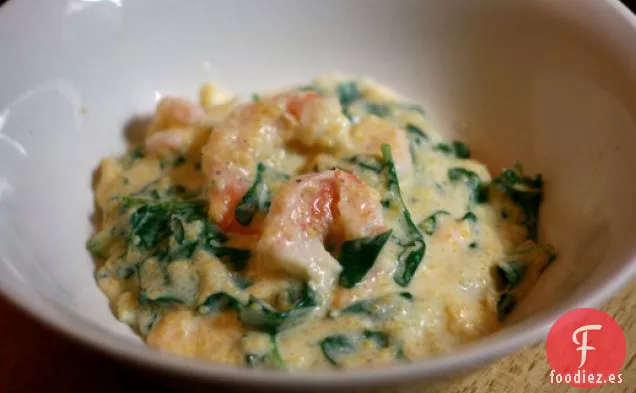 Cena de esta noche: Camarones y Sémola con Rúcula