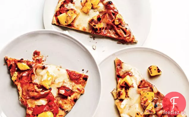 Pizza de Jamón y Piña a la Parrilla