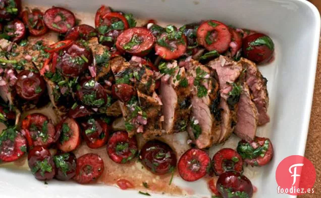 Cena de esta noche: Solomillo de Cerdo con Salsa de Cereza Fresca y Chile