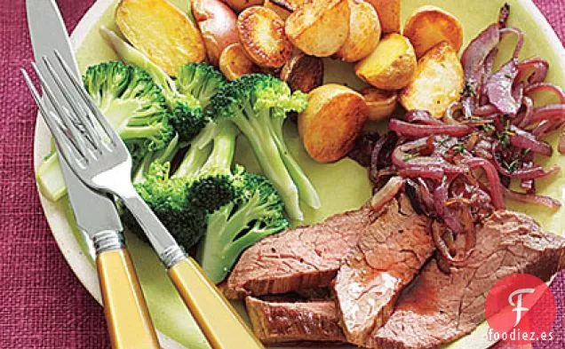 Filete de Flanco con Cebollas Rojas