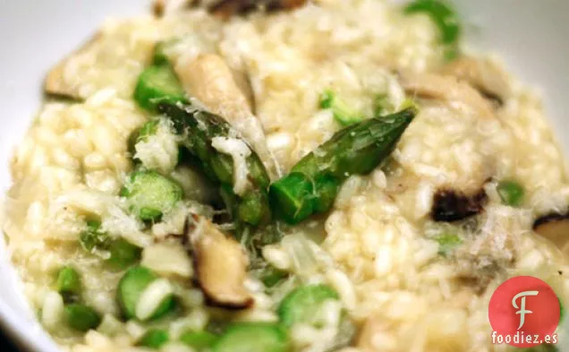 Cena de esta noche: Risotto de Espárragos y Shiitake