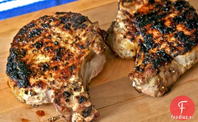 Cena De Esta Noche: Chuletas de Cerdo Frotadas Con Porcini