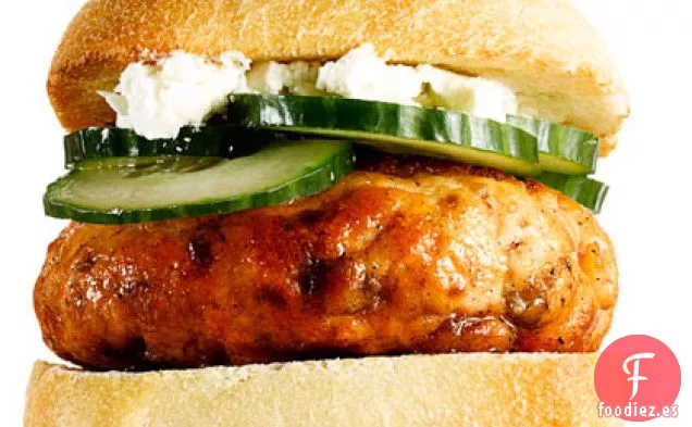 Hamburguesas de Salmón Griego