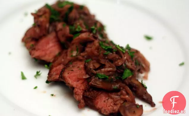Cena de esta noche: Filete con Chalotas y Champiñones