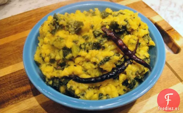 Dal de Luna Asada con hojas de Mostaza