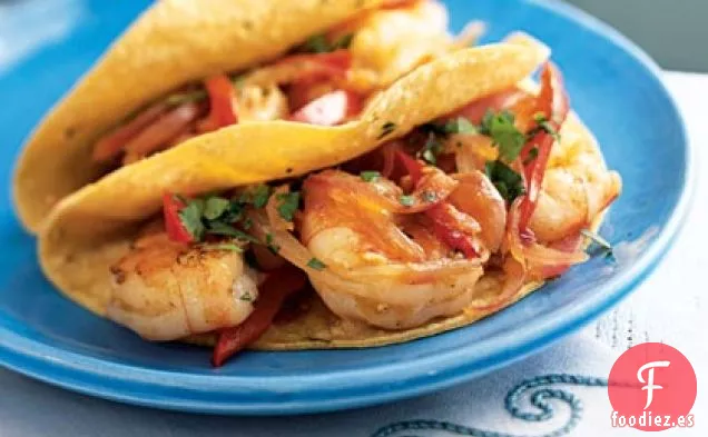 Fajitas de Camarones con Tomate