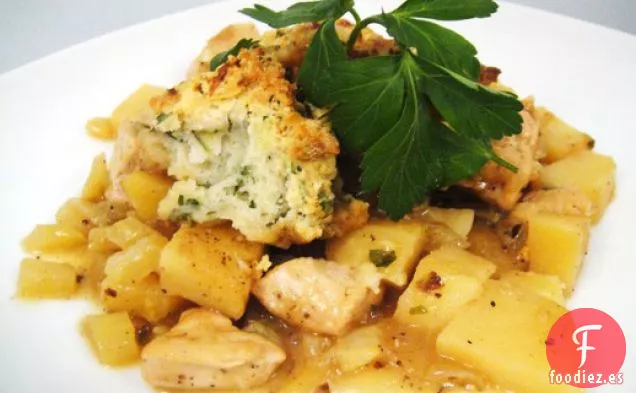 Cocina el Libro: Pastel de Pollo a Limón con Corteza de Galleta de Perejil