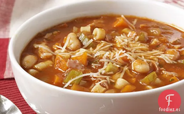 Sopa de Fagioli de Pasta Rápida y Abundante