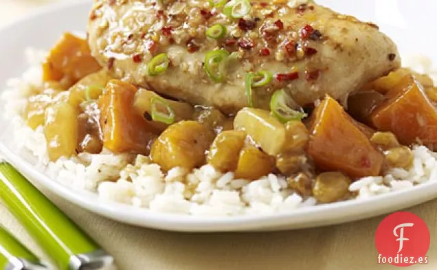 Pollo con Jengibre y Sésamo Dorado de Cocción Lenta