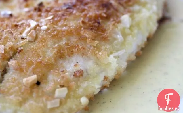 El Ingrediente Secreto (Vainilla): Tilapia con Costra de Almendras con Salsa de Vainilla