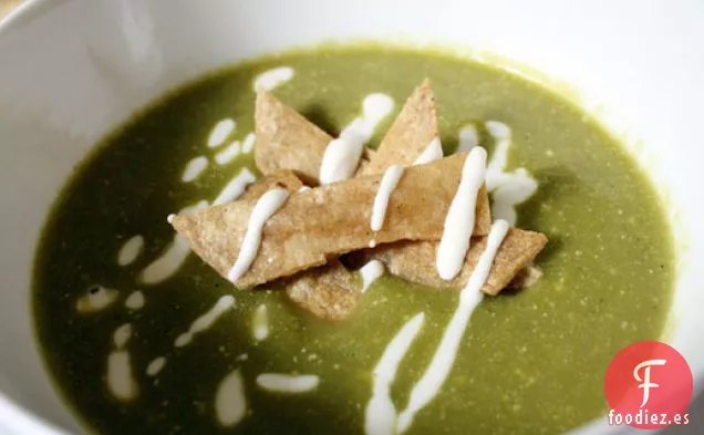 Cena Esta Noche: Crema De Chile Poblano (Sopa De Chile Poblano Asada)