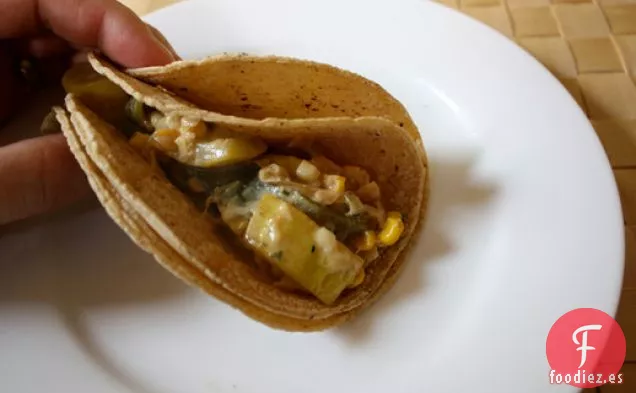 Cena esta noche: Calabazas Horneadas (Calabaza Horneada, Chiles y Tacos de Maíz)