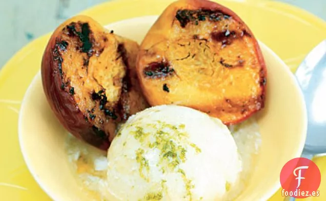 Helados de Durazno a la Parrilla