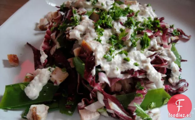 Cocina el Libro: Ensalada de Achicoria, Pavo y Guisantes de Nieve