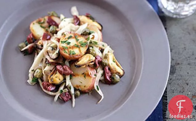 Ensalada de Mejillón y Patata a la Parrilla