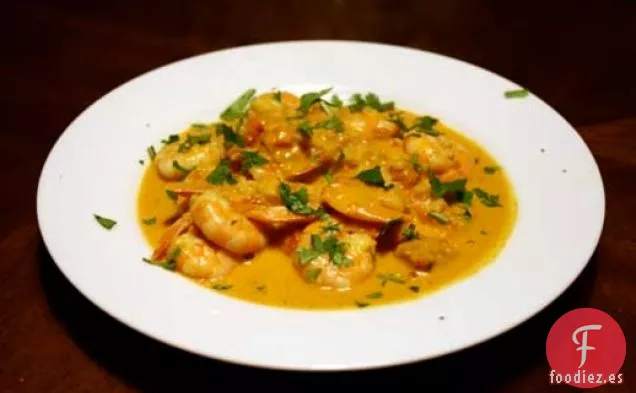 Cena de esta noche: Curry de Camarones de Almendras con Tomates para Principiantes