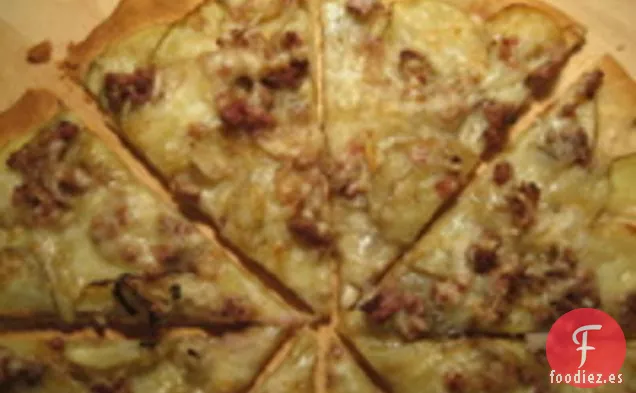 Carne Ligera: Pizza de Patatas y Salchichas