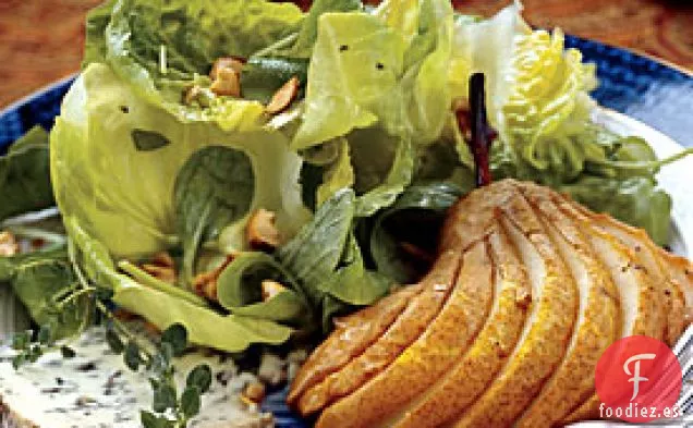 Ensalada de Pera Asada con Miel con Aderezo de Tomillo