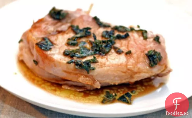 Cena de esta Noche: Chuletas de Cerdo con Salvia y Balsámico