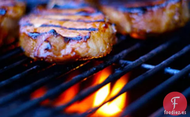 Cocina el Libro: Porterhouse de Cerdo con Vinagreta de Cereza Seca con Panceta