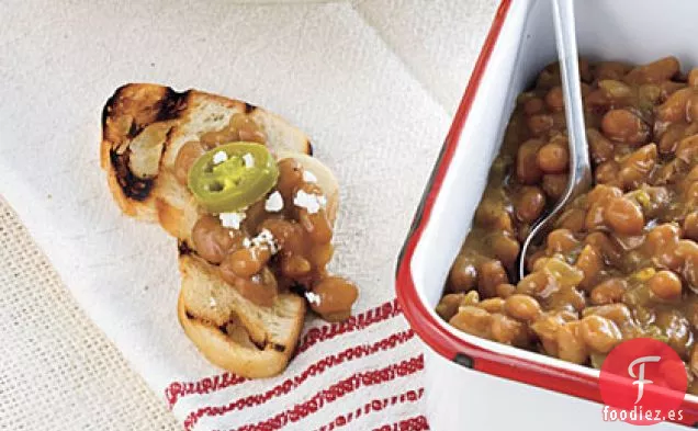 Crostini de Frijoles Al Horno