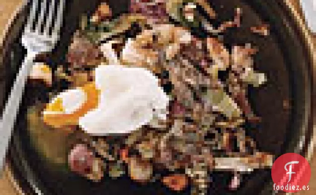 Hachís de Carne en Conserva con Huevos Escalfados