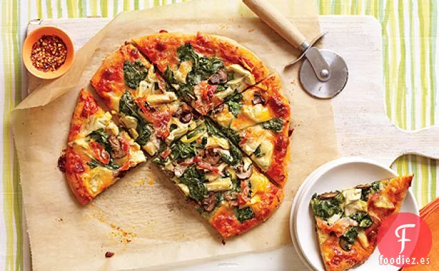 Pizza de Jamón y Verduras