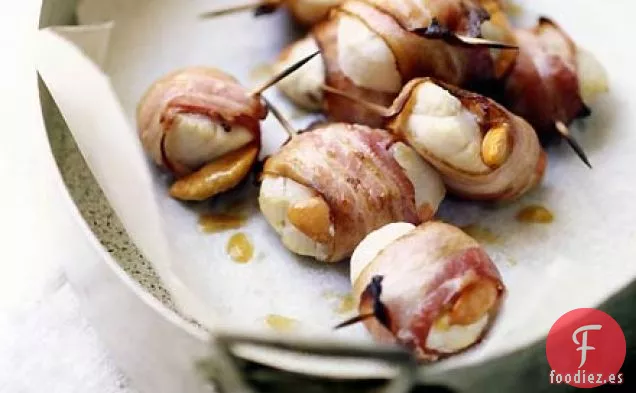 Ensalada tibia de vieiras y tocino