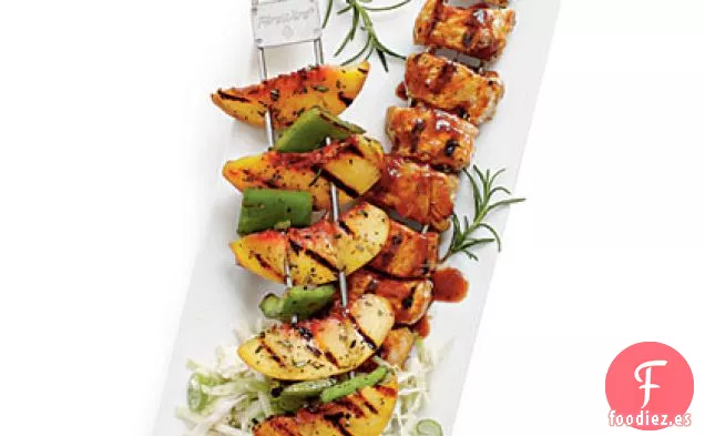 Brochetas de Melocotón y Cerdo