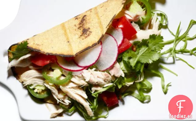 Tacos Suaves de Pollo Asado