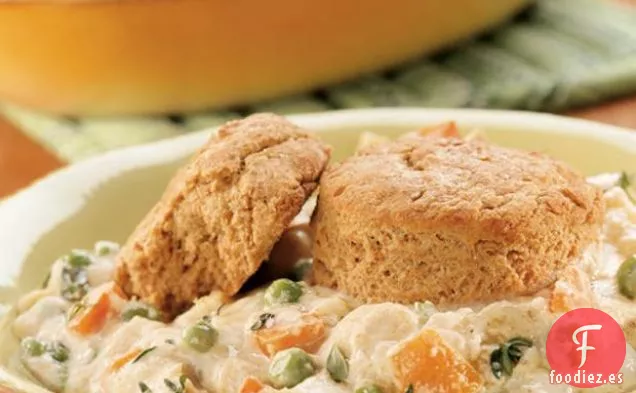 Pastel De Pollo Con Galletas De Suero De Leche