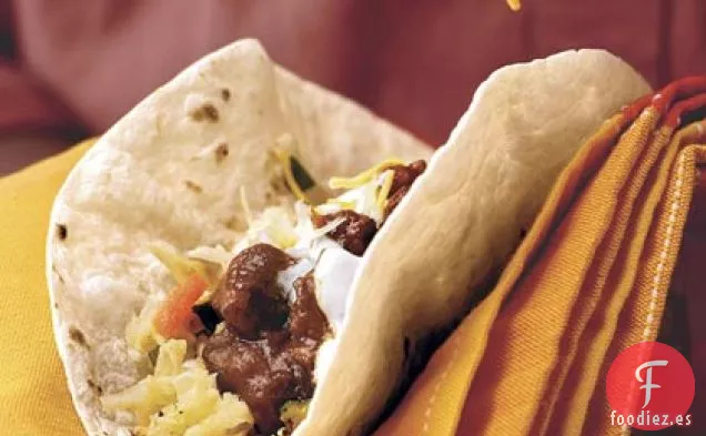 Tacos de Carne de cocción lenta