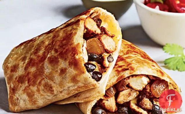 Burritos de Pollo y Frijoles