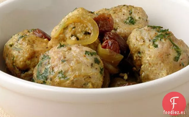 Kefta de Pavo con Cebolla Dulce y Salsa de Pasas