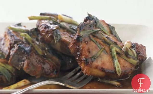 Chuletas de Cerdo Glaseadas con Hoisin y Miel