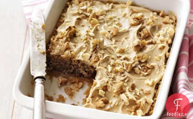 Pastel de nueces y café en microondas