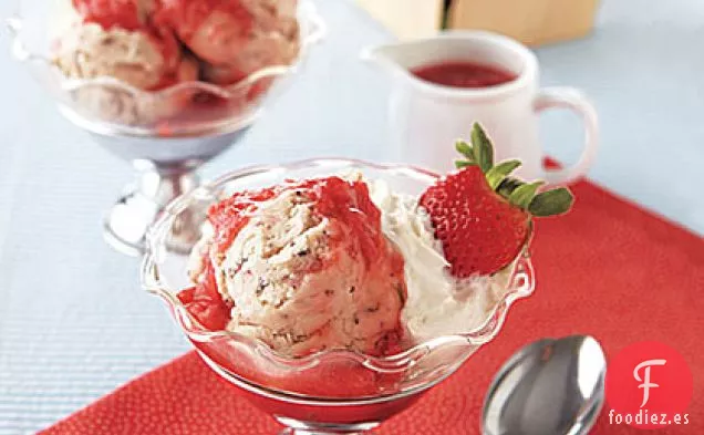 Helados Dobles con Chispas de Chocolate y Fresa
