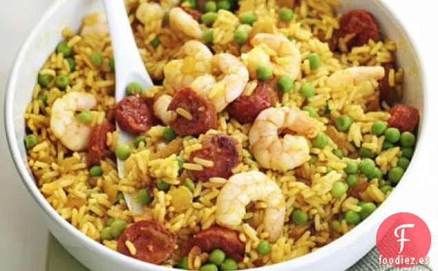 Arroz frito con paella