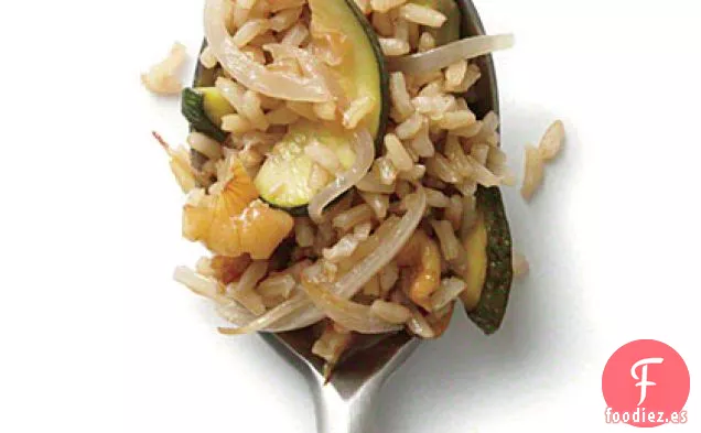 Arroz Integral Frito con Calabacín y Nuez