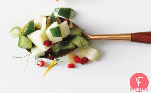 Ensalada de Pepino, Pera e Hinojo Picados