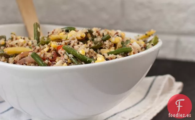 Ensalada De Frijoles Verdes Ennegrecidos Y Quinua