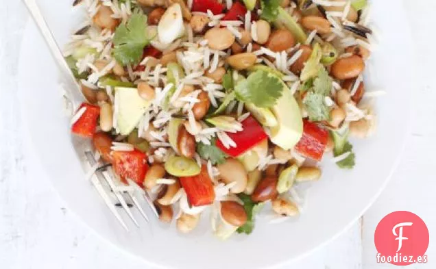 Ensalada mexicana de arroz y frijoles