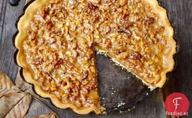 Tarta de caramelo de nuez