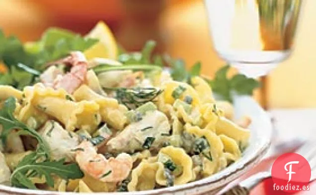 Pasta de Mariscos con Aliño de Hierbas de Limón y Azafrán