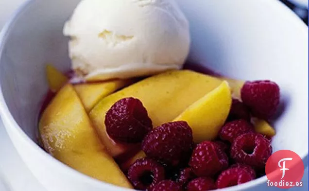 Ensalada de frambuesa y mango