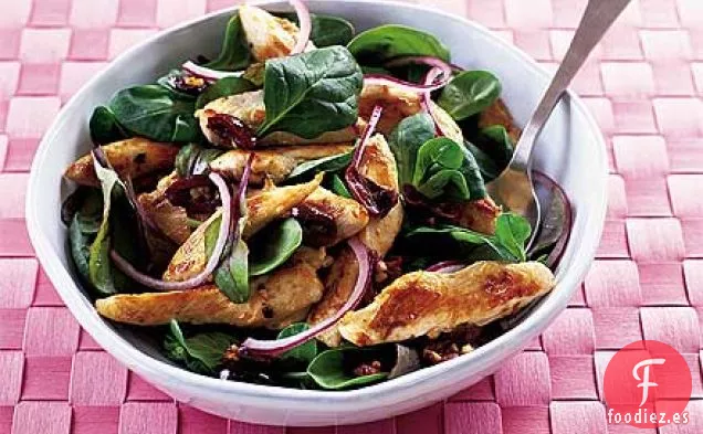 Ensalada tibia de pollo con limón y tomillo