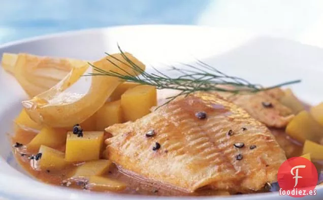 Carbonero Ártico con Caldo de Bullabesa