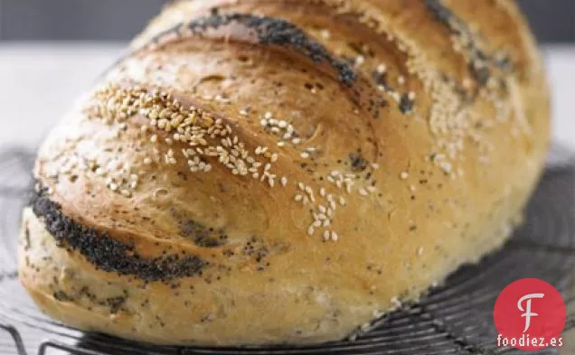 Flor de semillas de sésamo, girasol y amapola